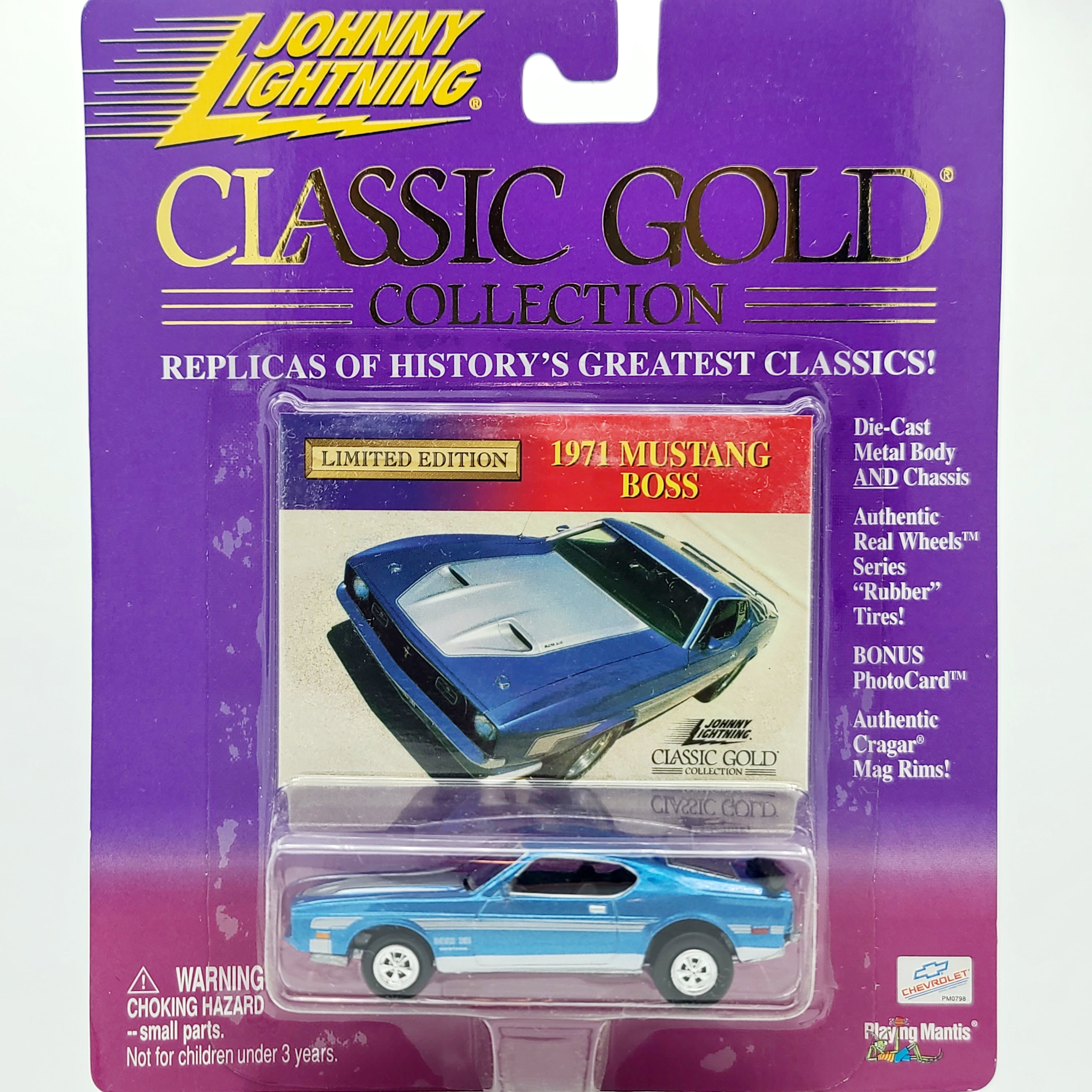 Johnny Lightning '71 Ford Mustang Boss - 1:64 (2000 Classic Gold)